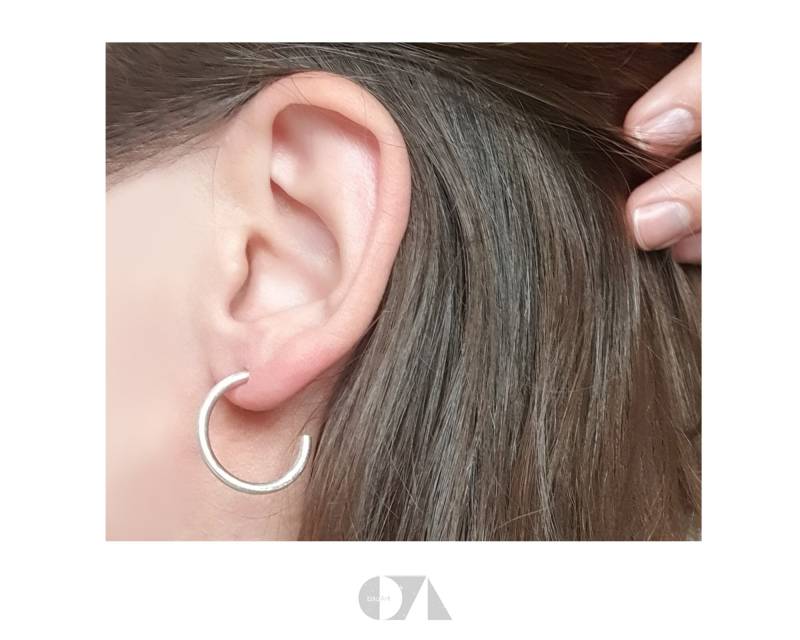 Offene Creolen Ohrstecker, Hoop, Silber, 925 Offene Creolen Ohrstecker, Hoop, Silber, 925 von bauArtShop