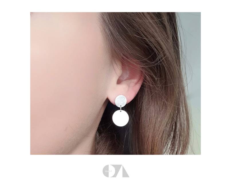 Ohrstecker Ohrringe Dots Punkte Scheiben Kreise Plättchen Silber 925 Ohrstecker Ohrringe Dots Punkte Scheiben Kreise Plättchen Silber 925 von bauArtShop