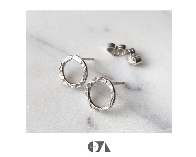 Ohrstecker Ring Kreis, Scheibe, Circle, 925 Silber, Minimalistisch Ohrstecker Ring Kreis, Scheibe, Circle, 925 Silber, Minimalistisch von bauArtShop