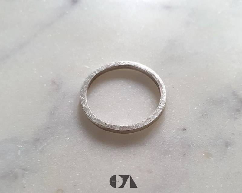 Zarter Schlichter Silberring, Stapelring Draht Mit Vierkantprofil, Minimalistisch Zarter Schlichter Silberring, Stapelring Draht Mit Vierkantprofil, Minimalistisch von bauArtShop