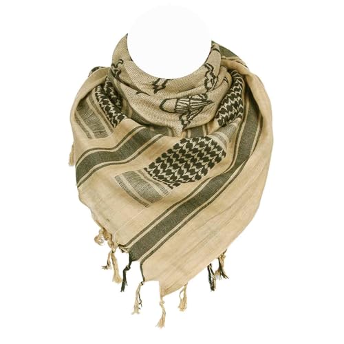 Shemagh PARAWING Fallschirmjäger PLO Schal Kufiya arabisch Militär Palästinenser Arafat-Tuch Taktischer Wüstenschal 100 x 100 cm 100% Baumwolle für Männer & Frauen von baum-m gmbh