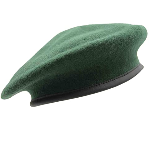 Commando Barett Militärmützen Wollmützen für Männer und Frauen Armeemütze Baskenmütze Bundeswehr (DE/NL/SE/PL, Numerisch, 57, Grün) von baum-m gmbh