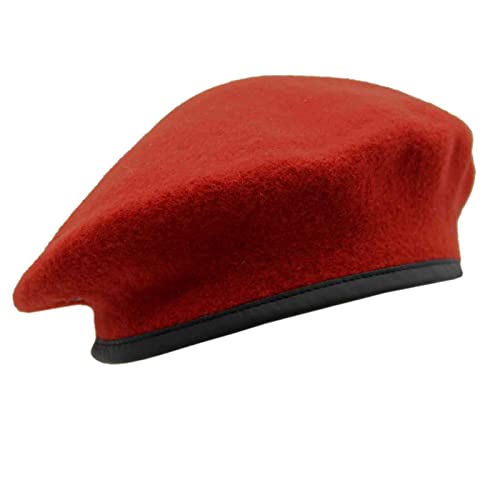 Commando Barett Militärmützen Wollmützen für Männer und Frauen Armeemütze Baskenmütze Bundeswehr (DE/NL/SE/PL, Numerisch, 60, Korallrot) von baum-m gmbh