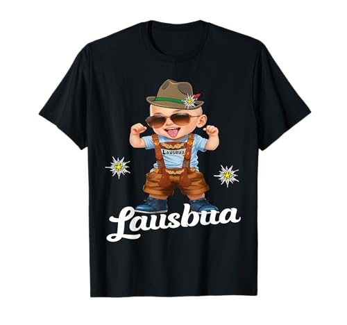 Lausbua Herren Trachten Kinder Tracht Ersatz Tracht Buben T-Shirt von bayrischer Lausbua Lederhose Trachtenshirt Jungs