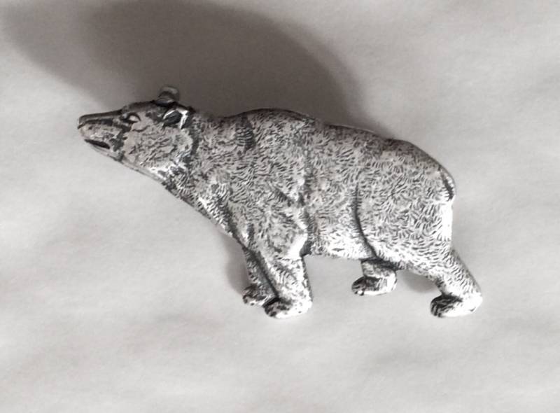 Bären Brosche Aus Silberoxyd Vintage-Befund Braunbär Eisbär von bazaarchoices