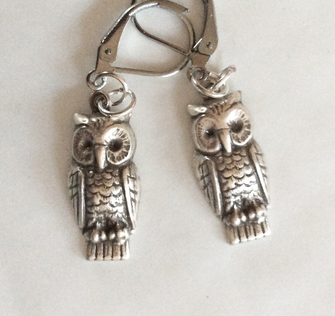 Eule Handgemachte Ohrringe Für Ohrlöcher Nickelfrei von bazaarchoices