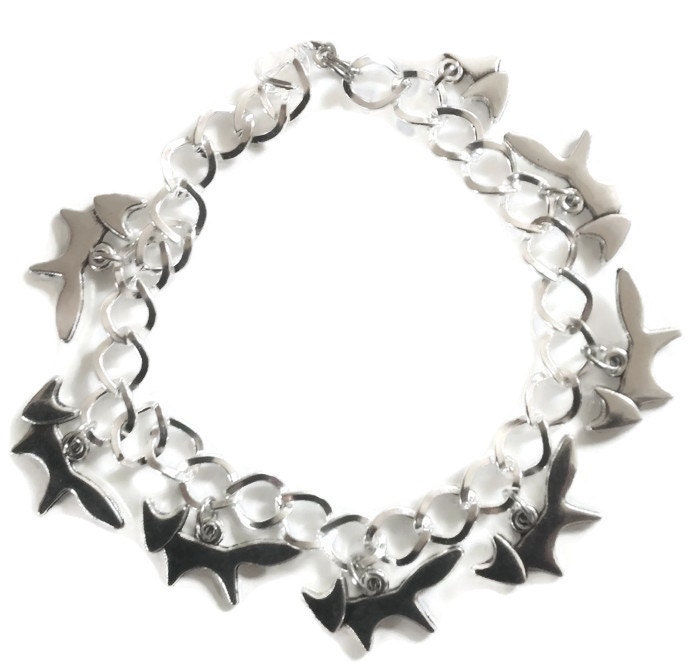 Fuchs Silber Ton Handgemachte Charm Armband in Einer Auswahl Von Längen 19-21cm von bazaarchoices