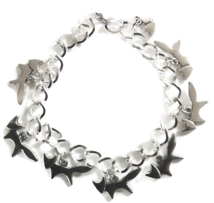 Fuchs Silber Ton Handgemachte Charm Armband in Einer Auswahl Von Längen 19-21cm von bazaarchoices