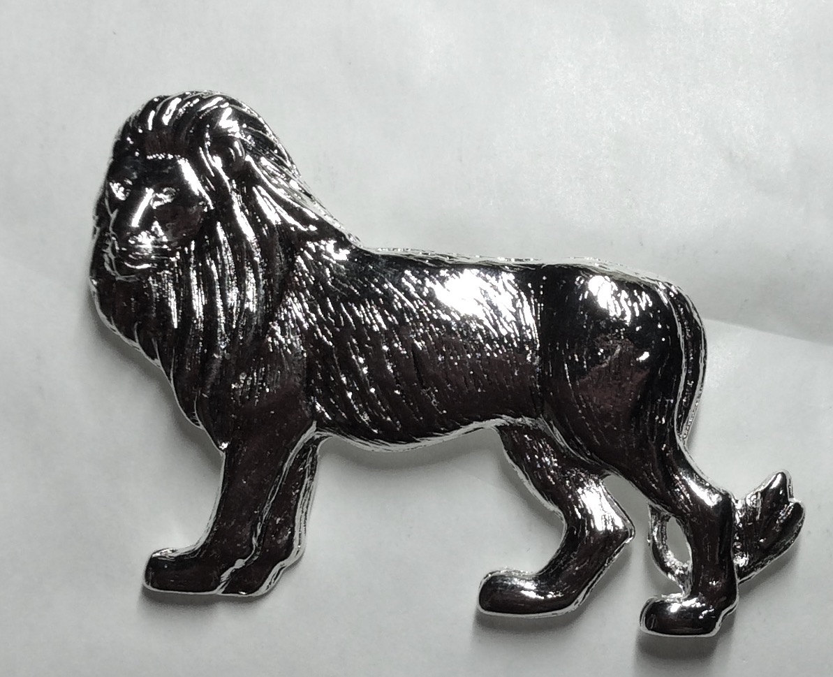 König Der Löwen Dschungel Wilde Tier Vintage Silberfarbe Brosche/Pin von bazaarchoices