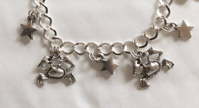Krebs 2 Horoskop, Stern Zeichen Silber Ton Charm Armband Wahl Der Längen Von 19 -21 cm von bazaarchoices
