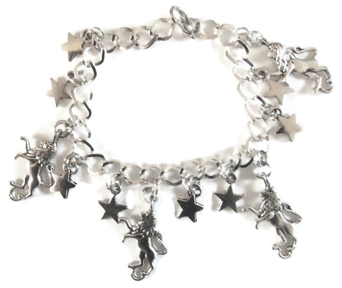 Leo 2 Horoskop, Stern Zeichen Silber Ton Charm Armband Wahl Der Längen Von 19 -21 cm von bazaarchoices