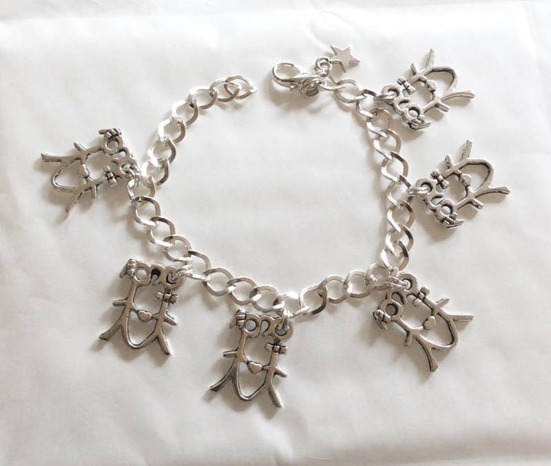 Zwillinge Horoskop, Stern Zeichen Silber Ton Charm Armband Wahl Der Längen Von 19 -21 cm von bazaarchoices