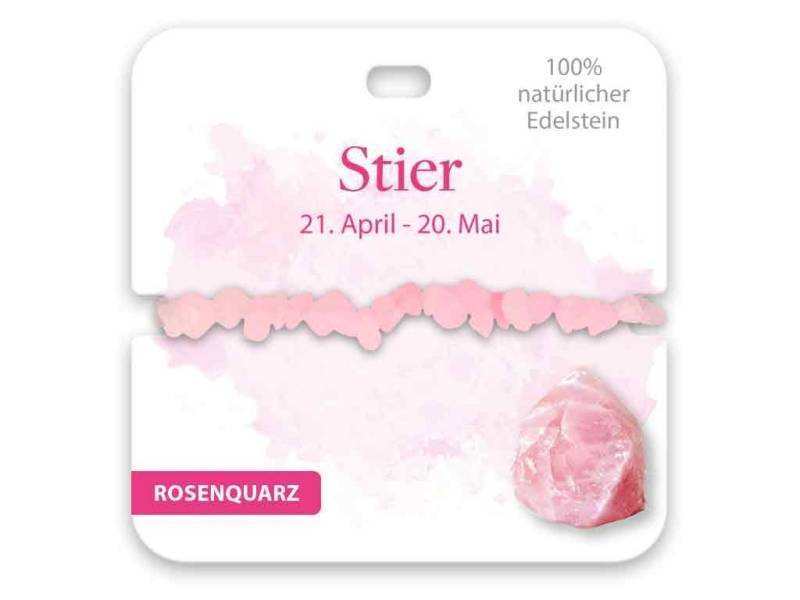 bb Klostermann Armband BB Klostermann Edelstein Armband Rosenquarz Sternzeichen Stier von bb Klostermann