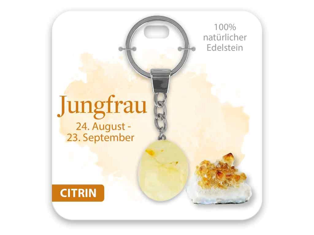 bb Klostermann Armband Edelstein Schlüsselanhänger Citrin Sternzeichen Jungfrau von bb Klostermann