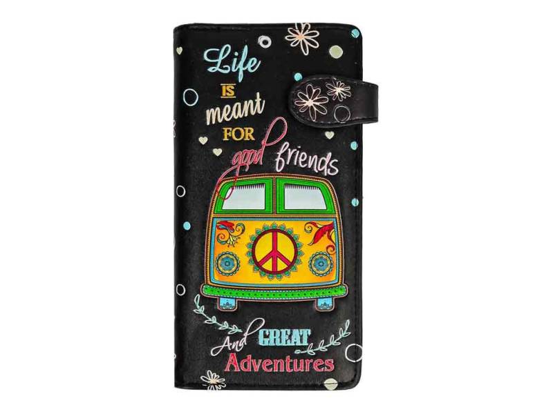 bb Klostermann Geldbörse Große Reißverschluss-Damenbörse im Hippie Bus Design von bb Klostermann