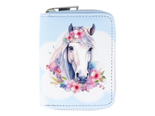 bb-Klostermann Geldbörse Pferd,hellblau 2 12x9cm von bb-Klostermann