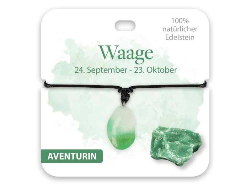 bb Klostermann Kette mit Anhänger BB Klostermann Edelstein Kette Aventurin Sternzeichen Waage von bb Klostermann