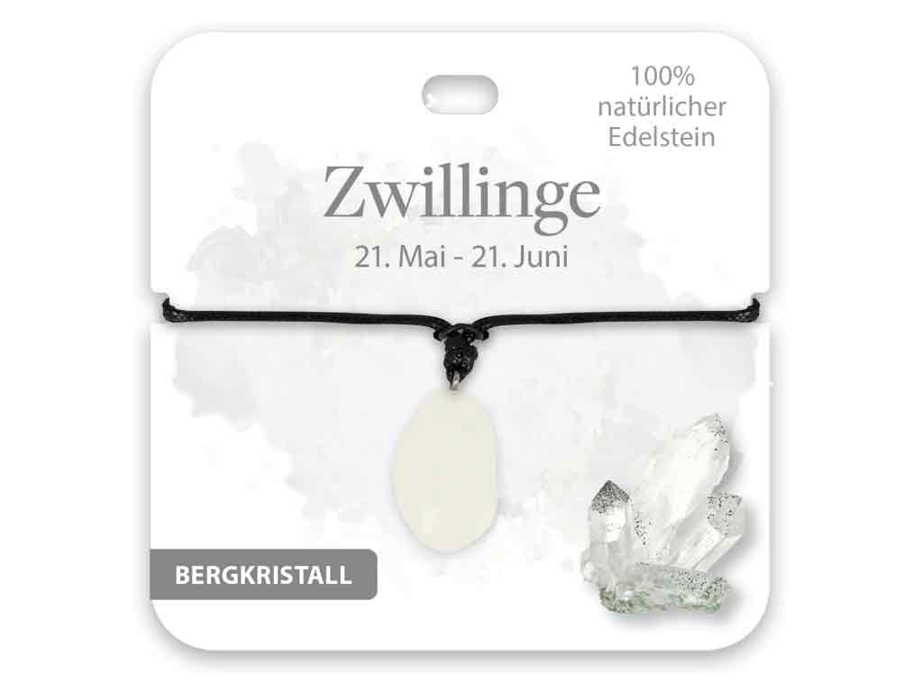 bb Klostermann Kette mit Anhänger BB Klostermann Edelstein Kette Bergkristall Sternzeichen Zwillinge von bb Klostermann