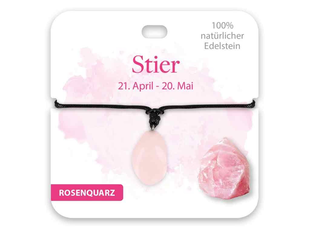 bb Klostermann Kette mit Anhänger BB Klostermann Edelstein Kette Rosenquarz Sternzeichen Stier von bb Klostermann
