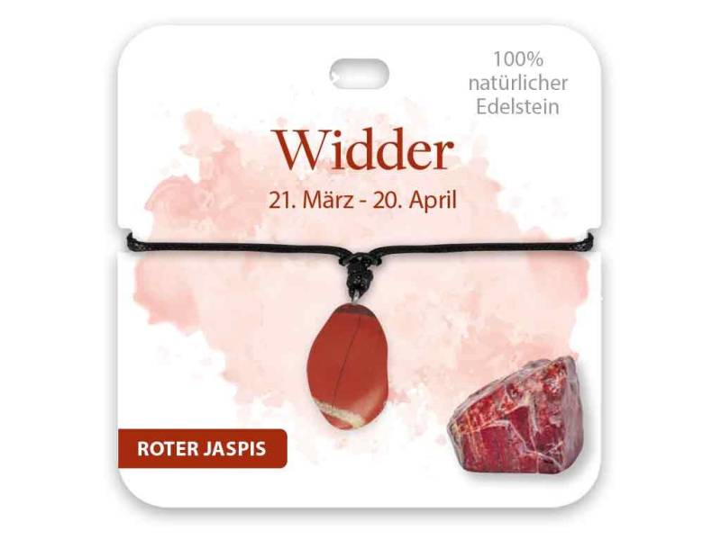 bb Klostermann Kette mit Anhänger BB Klostermann Edelstein Kette Roter Jaspis Sternzeichen Widder von bb Klostermann