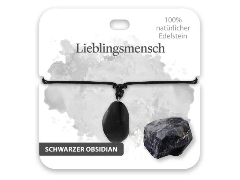 bb Klostermann Kette mit Anhänger BB Klostermann Edelstein Kette Schwarzer Obsidian Lieblingsmensch von bb Klostermann