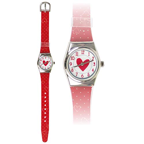 bb Klostermann Mädchen Armbanduhr Herz rot von bb-Klostermann
