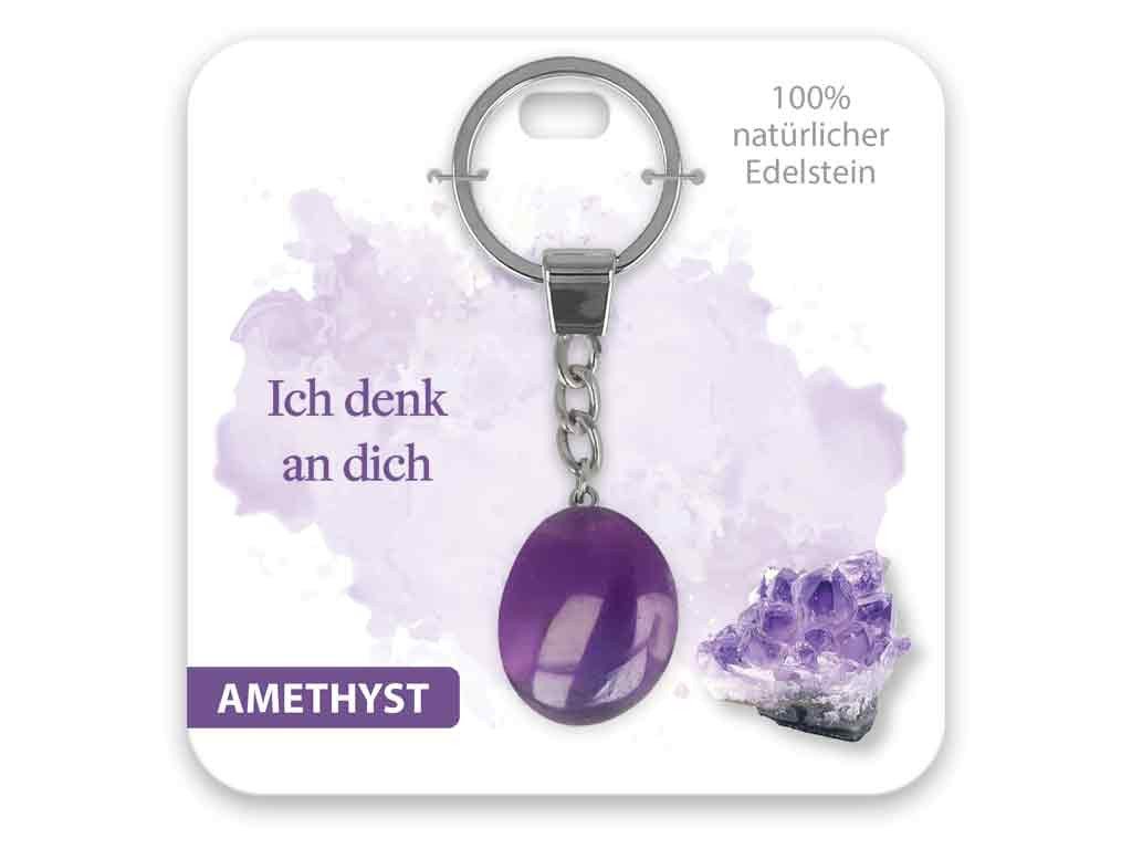 bb Klostermann Schlüsselanhänger Set BB Klostermann Edelstein Schlüsselanhänger Amethyst Ich denk an dich von bb Klostermann