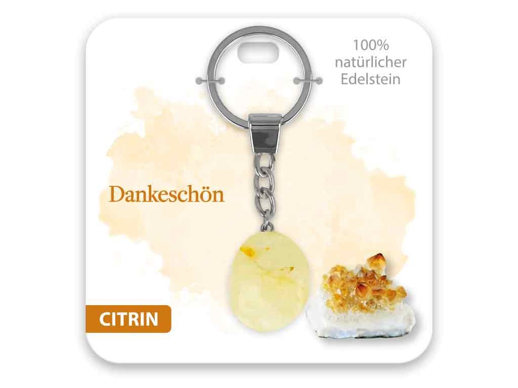 bb Klostermann Schlüsselanhänger Set BB Klostermann Edelstein Schlüsselanhänger Citrin Dankeschön von bb Klostermann