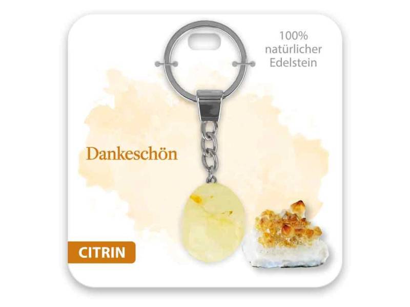 bb Klostermann Schlüsselanhänger Set BB Klostermann Edelstein Schlüsselanhänger Citrin Dankeschön von bb Klostermann