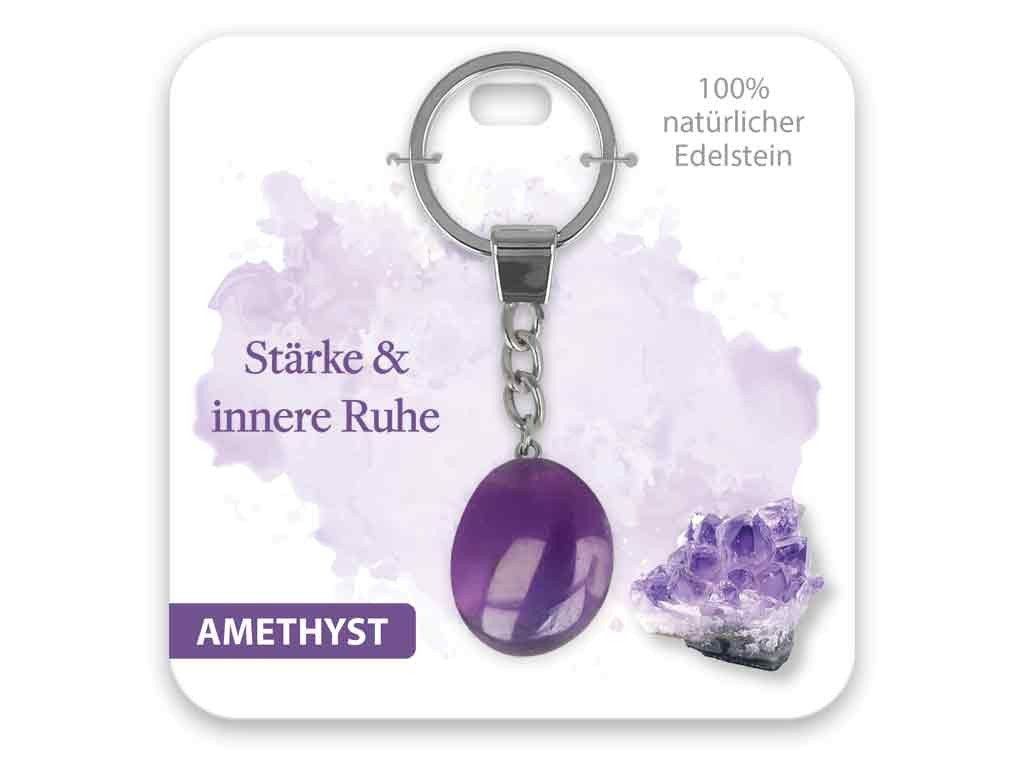 bb Klostermann Schlüsselanhänger Set Edelstein Schlüsselanhänger Amethyst Stärke & innere Ruhe von bb Klostermann