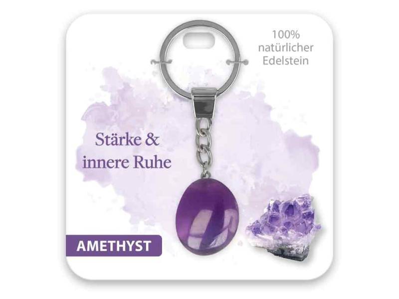 bb Klostermann Schlüsselanhänger Set Edelstein Schlüsselanhänger Amethyst Stärke & innere Ruhe von bb Klostermann