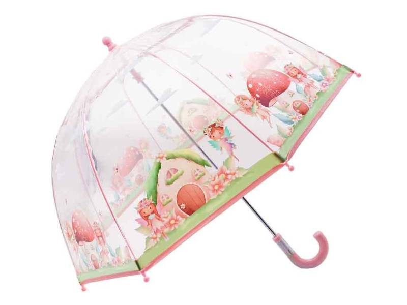 bb Klostermann Taschenregenschirm Feen Mädchen-Kinderschirm durchsichtig, Stockschirm von bb Klostermann