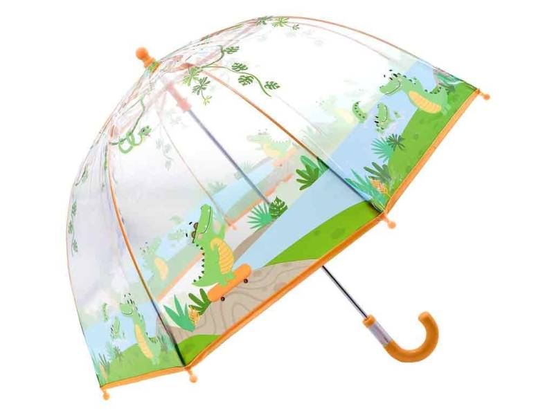 bb Klostermann Taschenregenschirm durchsichtiger Kinderschirm Krokodil, Stockschirm von bb Klostermann