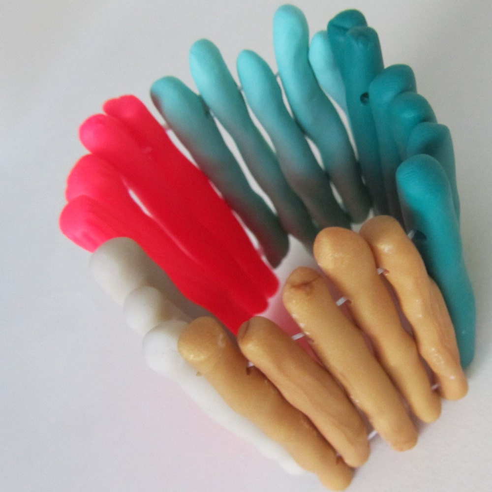 Minze, Neonpink, Gold, Beige, Smaragd Grün Anemone Perlen Polyclay Armreif Manschette Minze, Neonpink, Gold, Beige, Smaragd Grün Anemone Perlen Polyclay Armreif Manschette von bbppdesigns