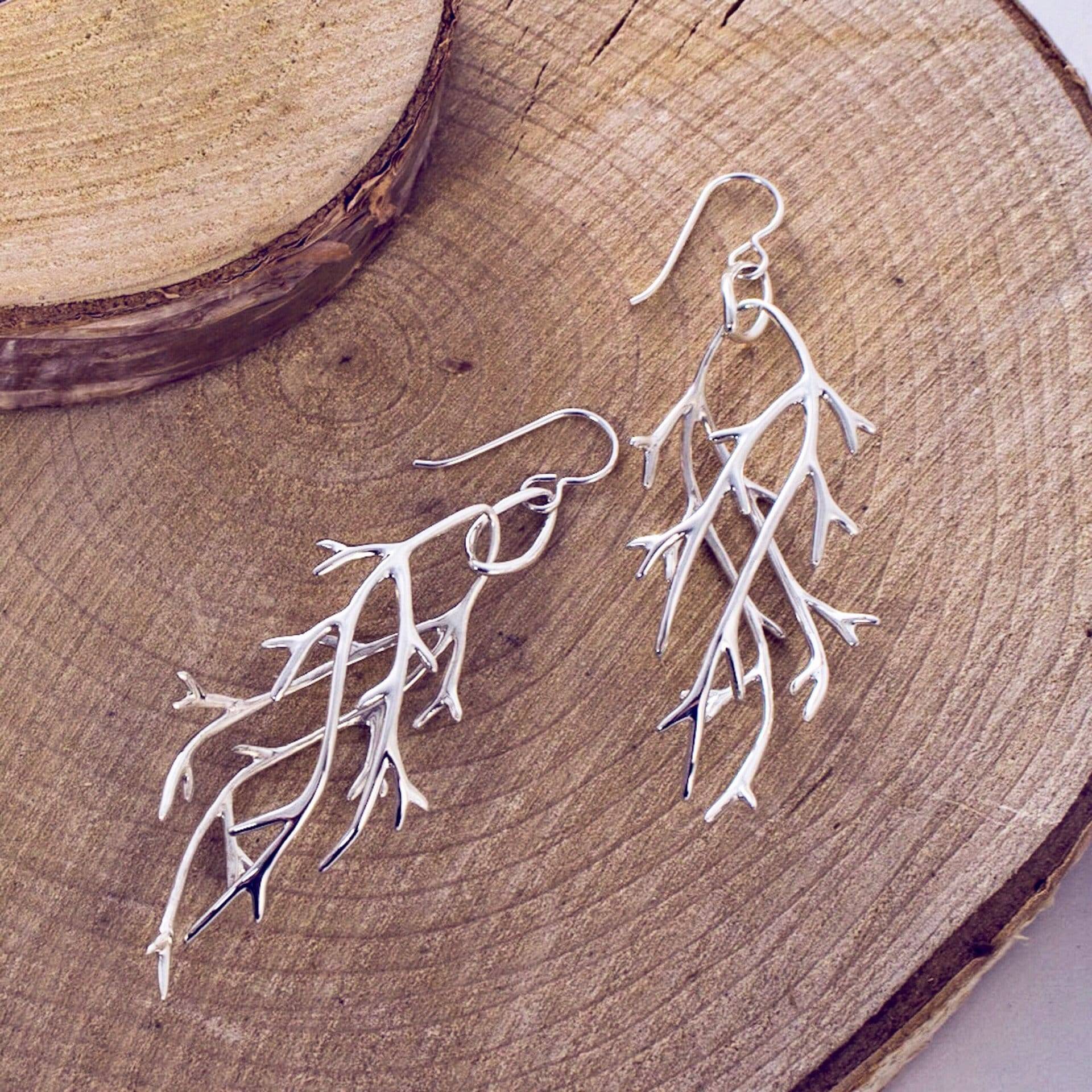 Ohrringe Von Elfenkönigin | Feine Silber Fantasy Magie Natur Ohrringe von bdlightedjewelry