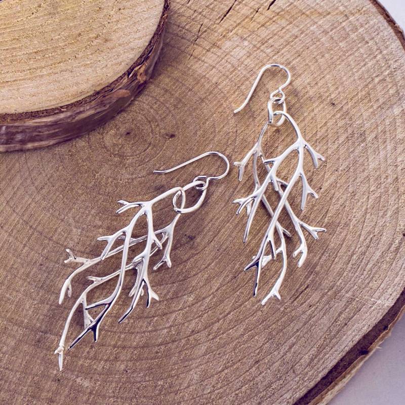 Ohrringe Von Elfenkönigin | Feine Silber Fantasy Magie Natur Ohrringe von bdlightedjewelry