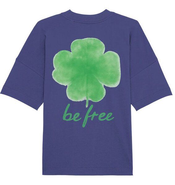 be free shoes LUCK - Kleeblatt Organic Oversize Shirt be free shoes LUCK - Kleeblatt Organic Oversize Shirt von be free shoes
