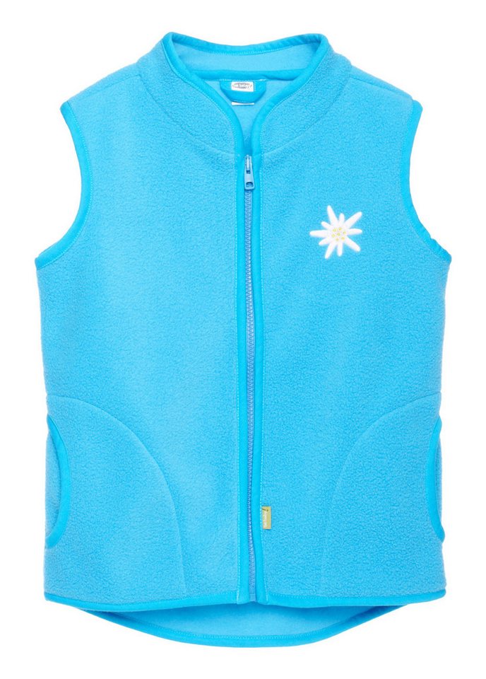 be mama! Fleeceweste Kinder Fleece Weste WINDY aus superweichem Fleece mit Motiv Stickerei von be mama!