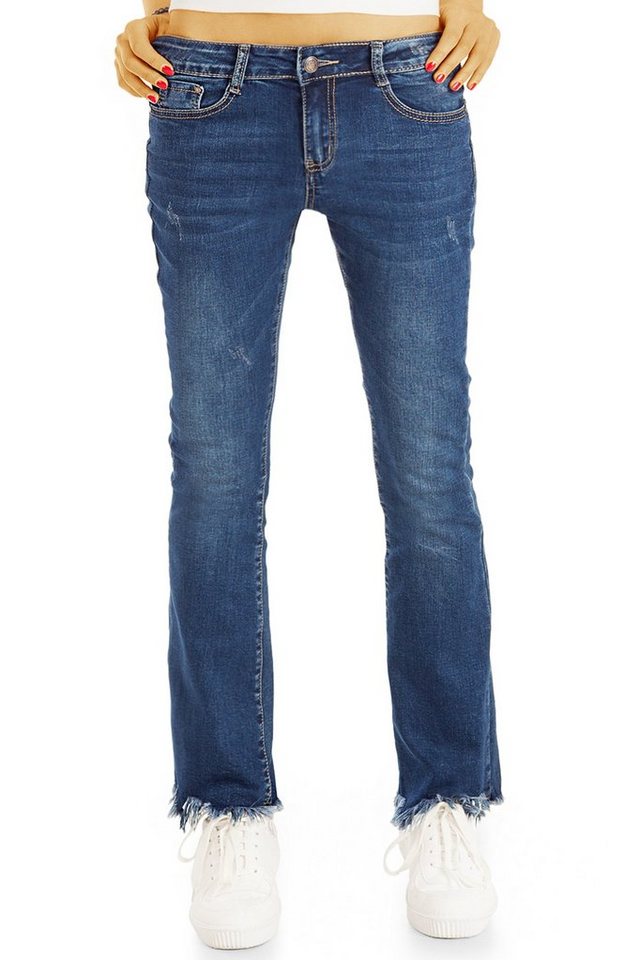 be styled 7/8-Jeans 7/8 Jeans medium waist Hose mit ausgefranster Saum - Damen - j71i ausgefranster Saum von be styled