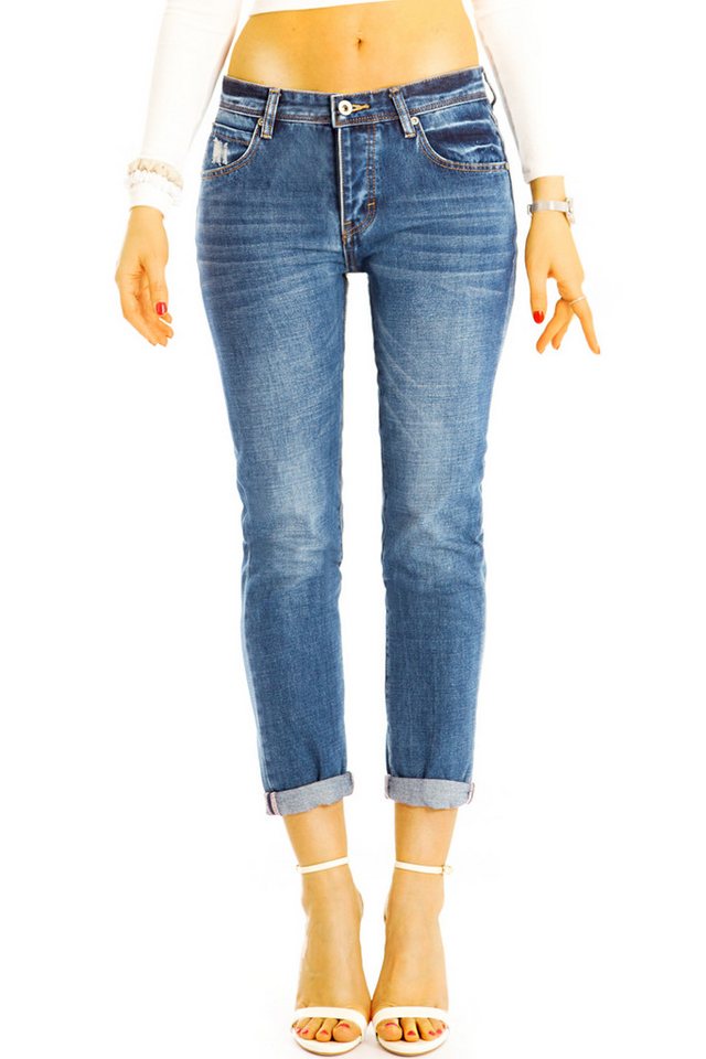 be styled 7/8-Jeans 7/8 destroyed Slim Fit Ankle Jeans Hose - Damen - j7L mit Stretch-Anteil von be styled