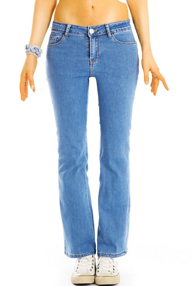 be styled Ankle-Jeans Cropped Bootcut Ankle Jeans stretchige Schlag Hosen - Damen - j7k mit Stretch-Anteil von be styled