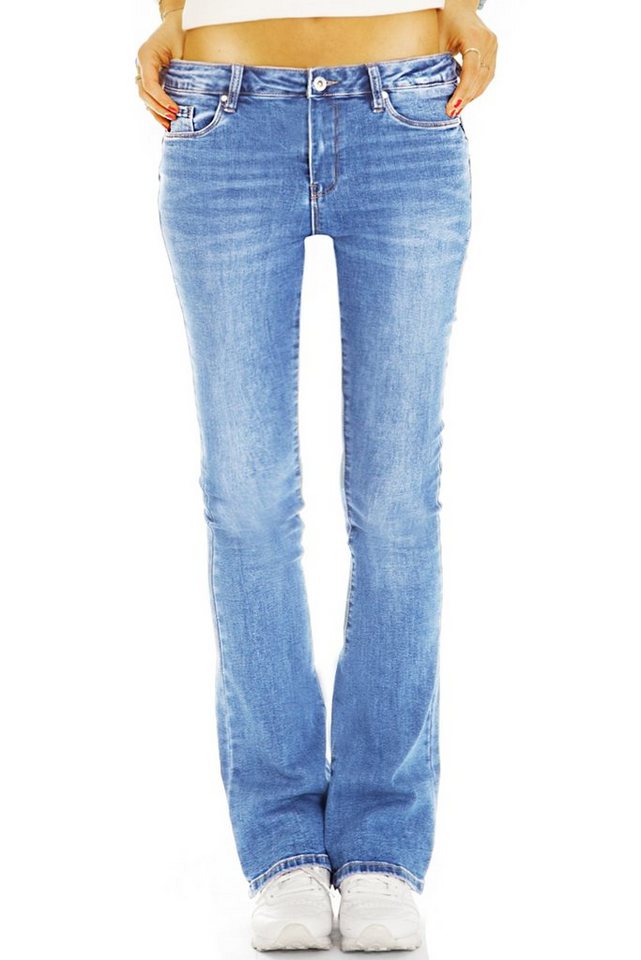 be styled Bootcut-Jeans Bootcut Jeans Medium Waist bequeme Stretch Denim Hosen - Damen - j44p mit Stretch-Anteil von be styled