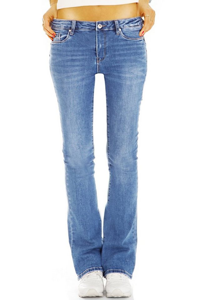 be styled Bootcut-Jeans Bootcut Jeans Medium Waist bequeme Stretch Denim Hosen - Damen - j44p mit Stretch-Anteil, 5-Pocket-Style von be styled