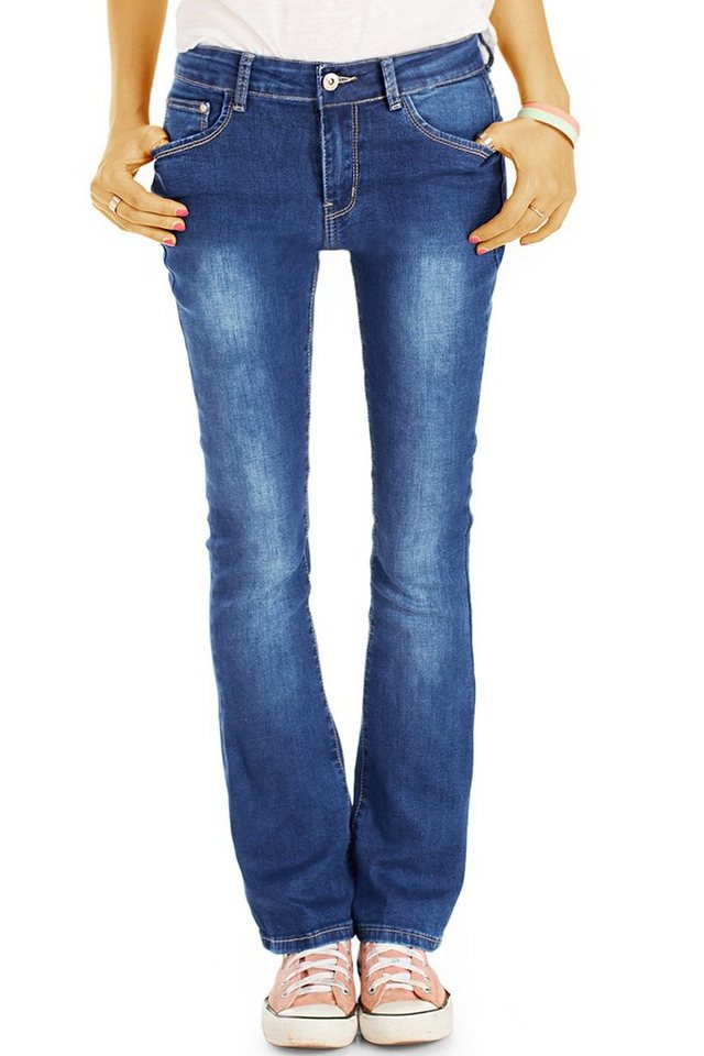 be styled Bootcut-Jeans Bootcut Jeans Schlag Hosen - ausgestelltes Bein Jeans - Damen - j73i 5-Pocket-Style, mit Stretch-Anteil von be styled