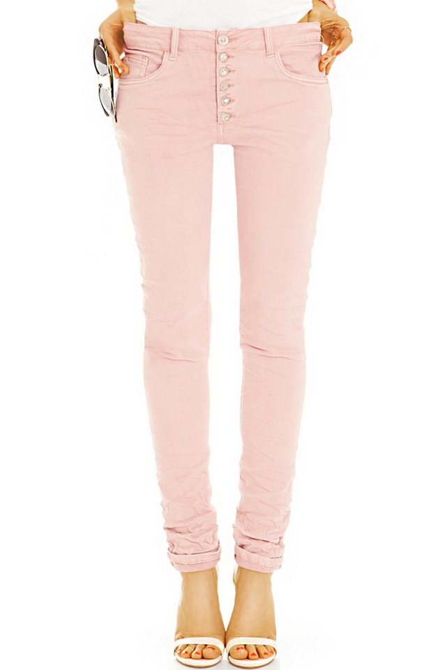 be styled Boyfriend-Hose Bequeme Boyfriend Hose mit Knopfleiste - Stretch Hose - Damen - j43p mit Stretch-Anteil von be styled