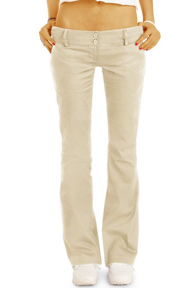 be styled Chinohose BE STYLED Chinos - Stoffhosen - Bootcut Hüfthosen mit Stretch, Damen - chino_italia - h17a von be styled