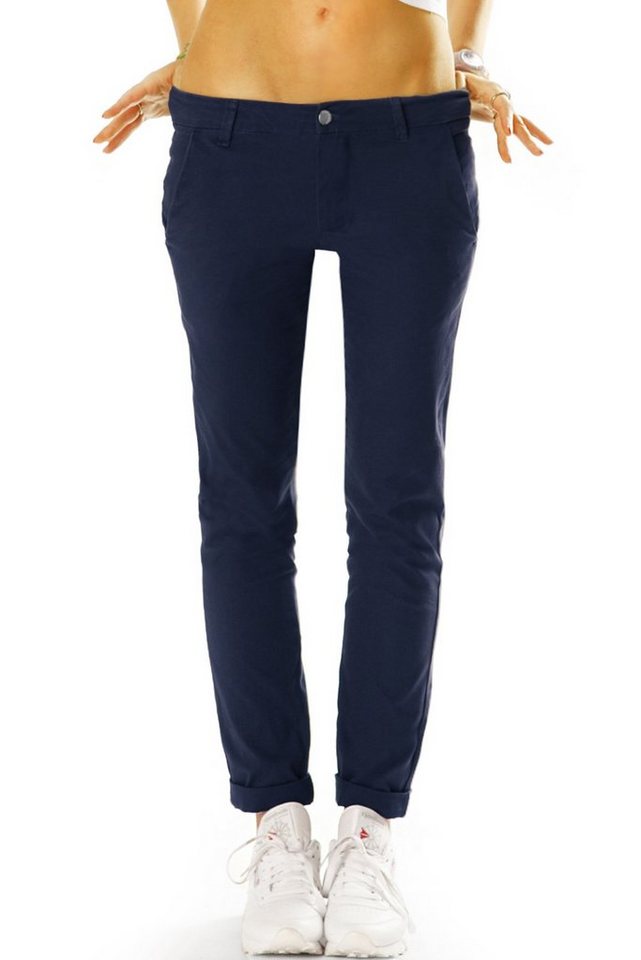 be styled Chinohose Hüftige Chino Hose Stoffhosen mit Stretch, Hüfthosen - Damen - j10m-3 in Unifarben von be styled