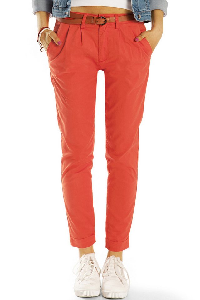 be styled Chinohose Medium Waist Tapered bunte Chinohose - Damen - j20L-1 mit Stretch-Anteil von be styled
