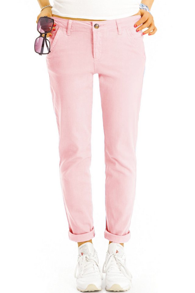 be styled Chinos Medium waist Chinohose bunte Stoffhosen bequem - Damen - j37L-1 mit Stretchanteil von be styled