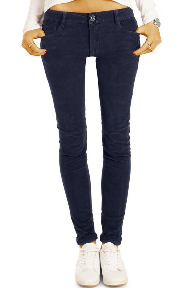 be styled Cordhose Damen Cordjeans Hüfthosen stretch Röhrenhosen j1i push up effekt von be styled